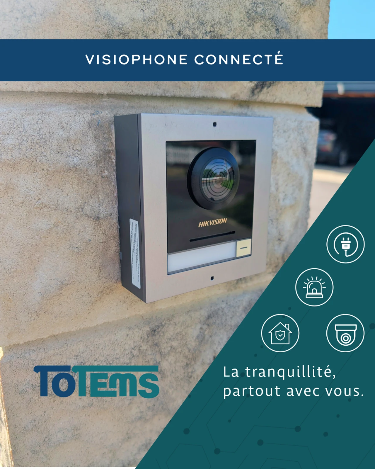 Visiophone IP Hikvision avec platine extérieure et écran intérieur